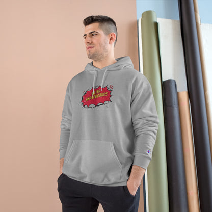 Calvin Pees On Later Champion Hoodie