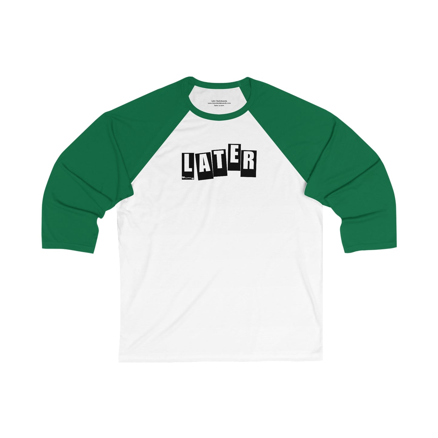 Later Baker Tribute Unisex 3/4 Sleeve Baseball Tee