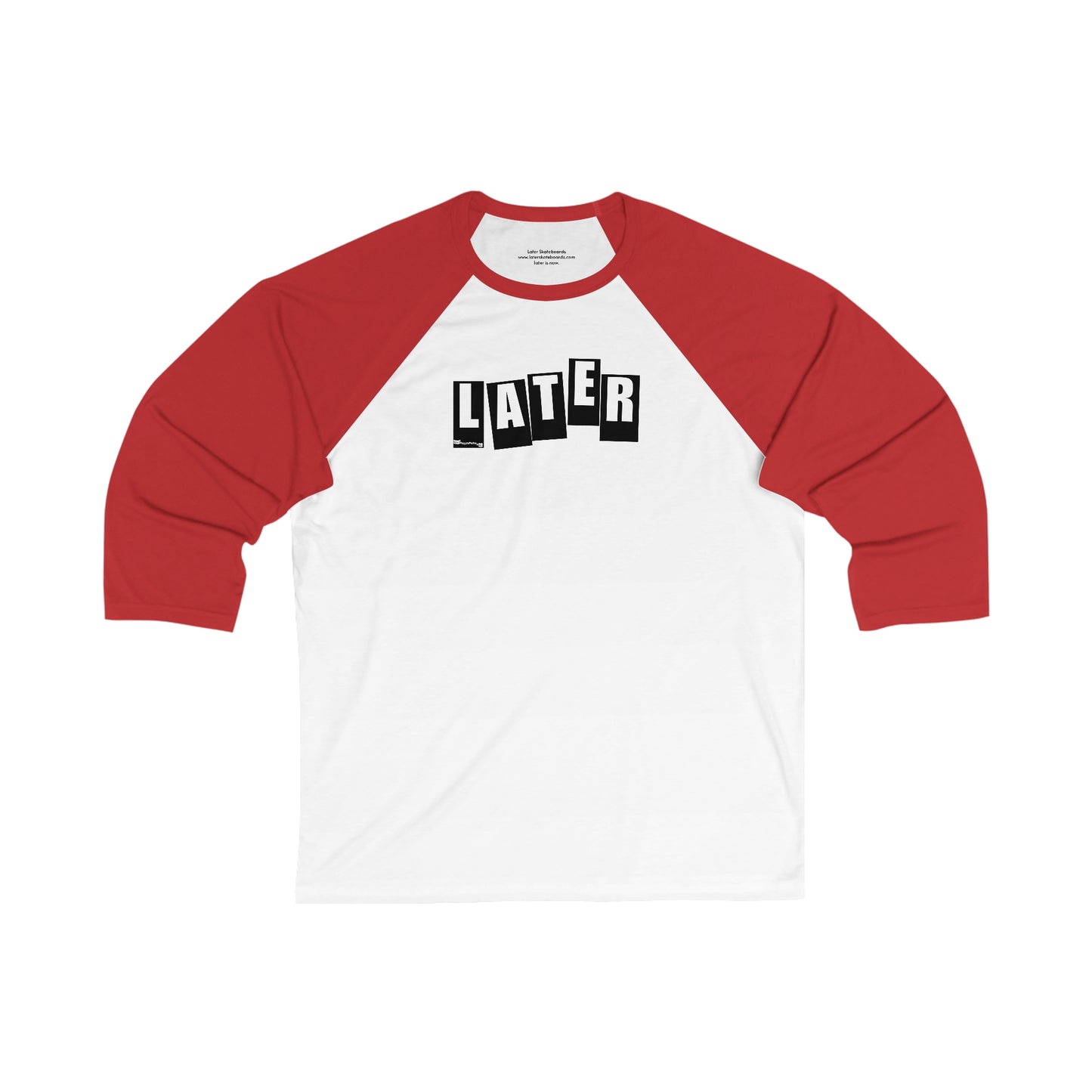 Later Baker Tribute Unisex 3/4 Sleeve Baseball Tee